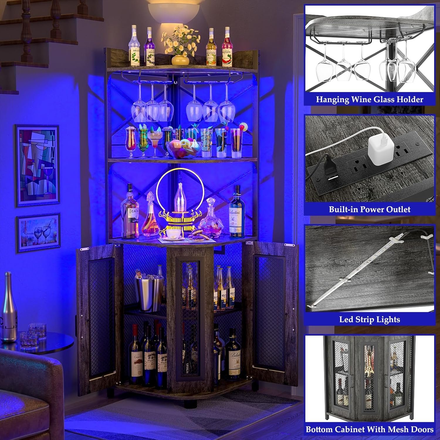 Corner Bar Cabinet